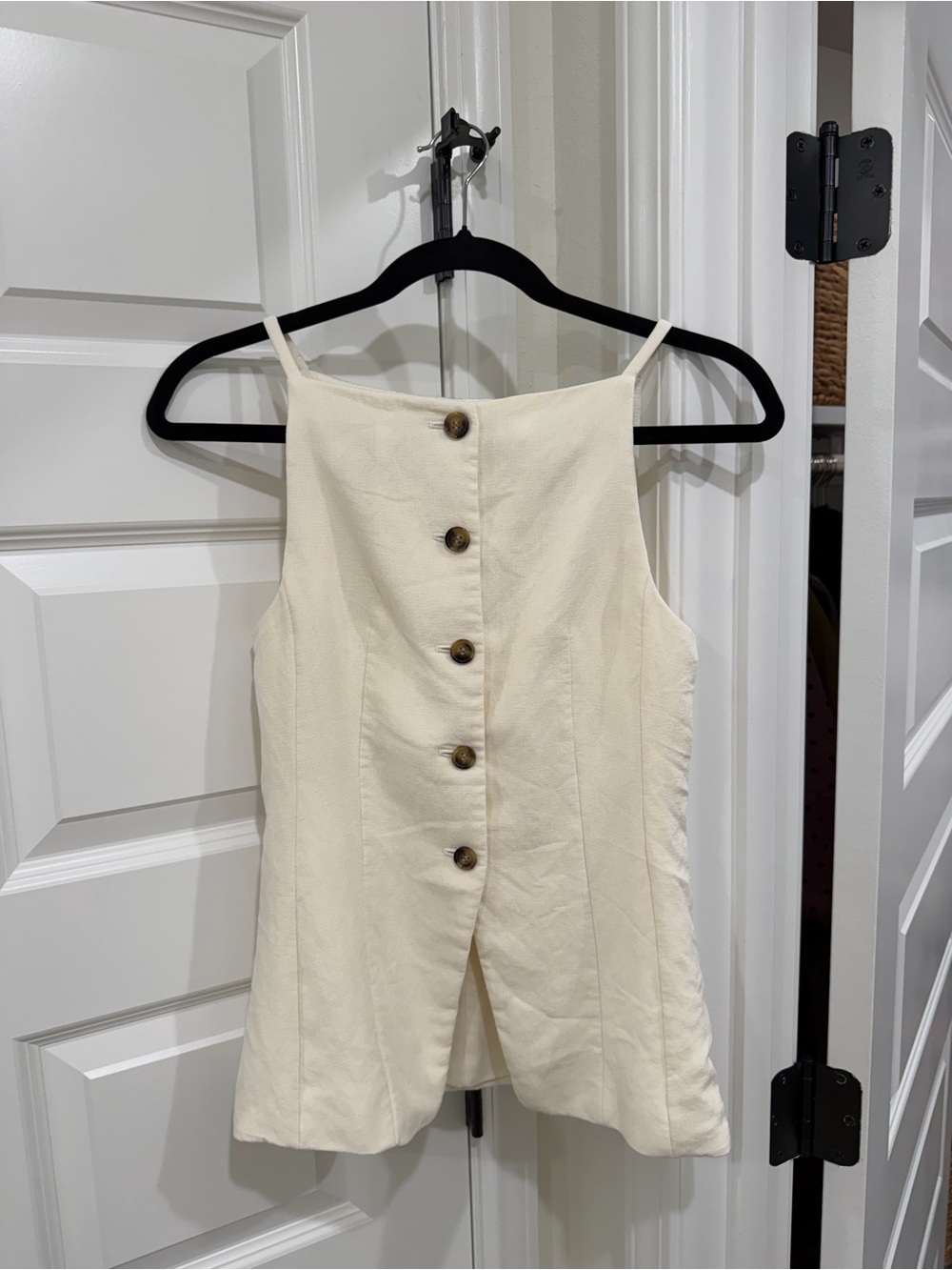 H&M Cream Button-Front Camisole Tank